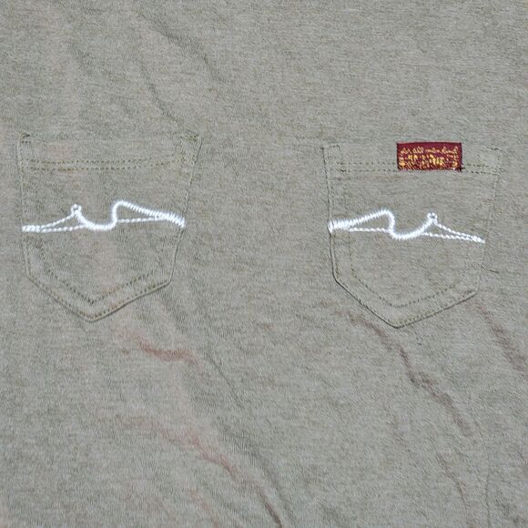 Seven For All Mankind LS Army Green Bodysuit w/ Footies - Picture 6 of 9